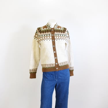 70s Norwegian Wool Cardigan - S/M 