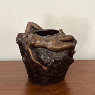 Nude Women Bronze Vase 