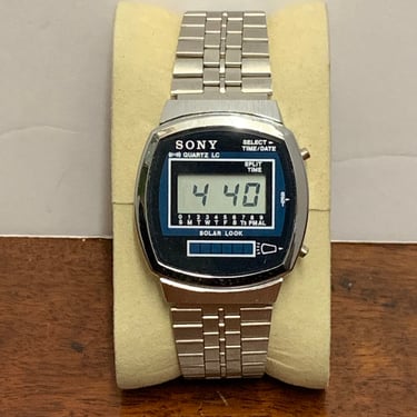 1980s Sony Solar Look Digital Watch 