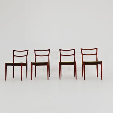 Vintage Danish solid teak dining chairs By Bernhard & Son, 1960s, Set of 4 