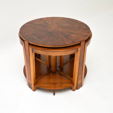 Art Deco Nesting Coffee Table in Walnut