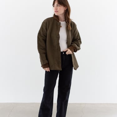 Vintage Chocolate Brown Cotton Quilt Jacket | Puffer Coat | Liner | M L | CC001 