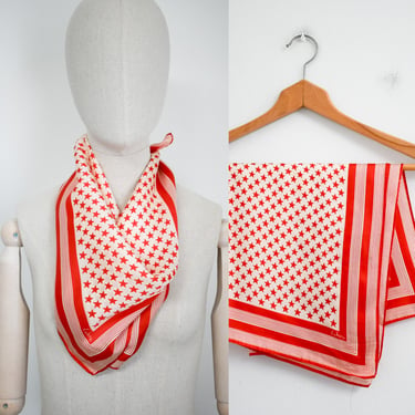 1960s/70s Echo Red Stars Scarf 