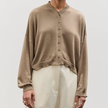 Cordera Cotton Cashmere Cardigan, Taupe