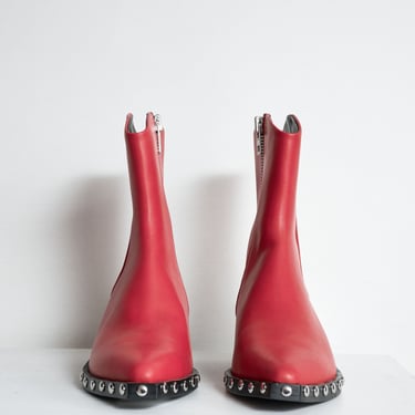 'Santiago' Red Western Boots