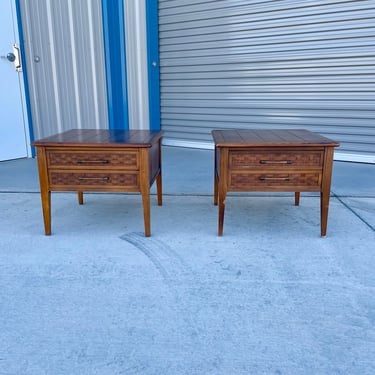 1960s Mid Century Walnut Side Tables - Set of 2 