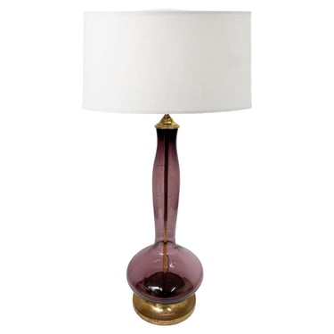 Wayne Husted for Blenko Lilac Model #5815L Decanter Table Lamp