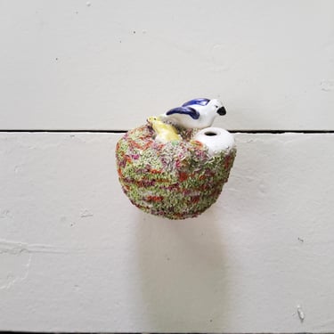 Birds Nest Inkwell Staffordshire Ink Well 