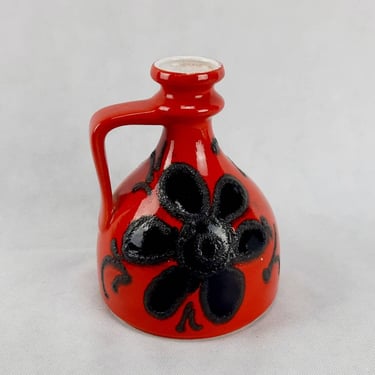 Scheurich West Germany Vase with Fat Lava Glaze, Made in 70's, Model 83 20, Red Fat Lava Vase, Mid Century Pottery Vase 