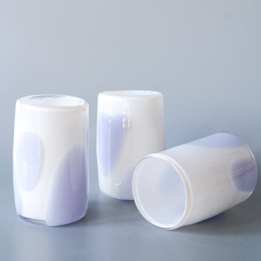 Jes Glas: Handblown Lilac Dot Cups