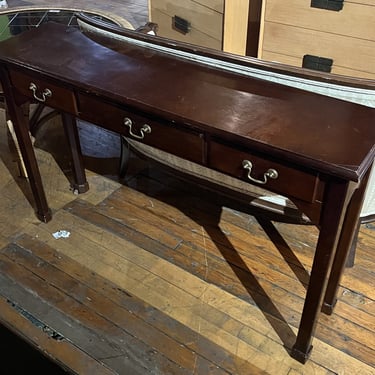 3 Drawer Small Wooden Console Table