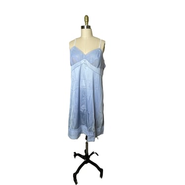 Vintage Adonna JC Penney Powder Blue Nylon Slip Nightgown, Size 42 