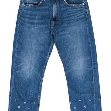 Rag & Bone - Medium Wash Jeans w/ Silver-Toned Grommets Sz 27
