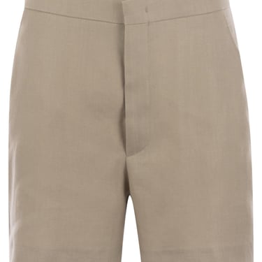 Tagliatore Women Linen Chino Bermuda Shorts