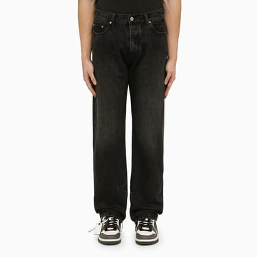 Off-White Black Jeans With Logo Patch Men