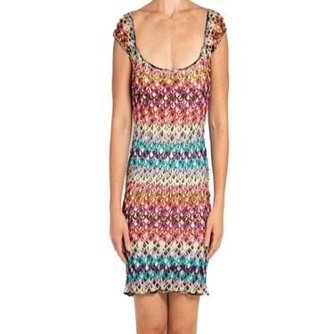 MISSONI Multi Colored Knit Stretchy Dress 