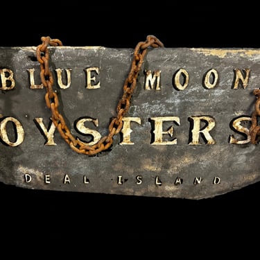 Blue Moon Oysters Sign