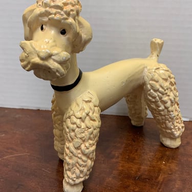 Vintage Plaster Poodle Figurine 