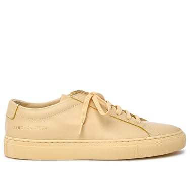 Common Projects Woman Yellow Leather Achilles Sneakers