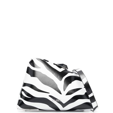 The Attico Women Midnight Zebra Pattern Leather Clutch Bag