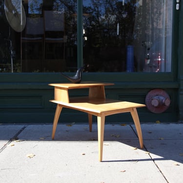 Vintage MCM 60's Heywood Wakefield solid maple end / coffee table / refinished | Free delivery only in NYC and Hudson Valley areas 