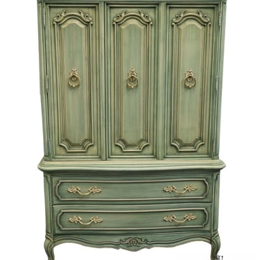 THOMASVILLE FURNITURE Country French Provincial Custom Green Washed 42