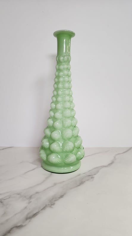 Green Jadeite Hobnail Vase