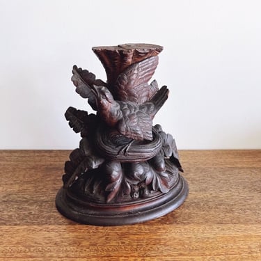 Antique French Black Forest Wooden Bird Carving 