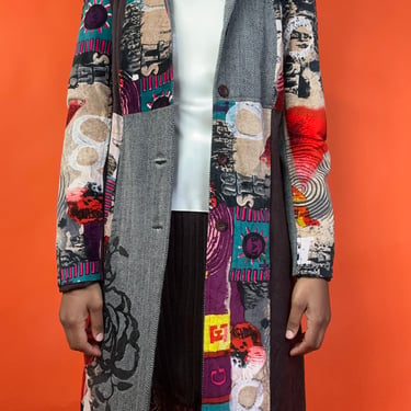 Rene Derhy Multi Print Velvet Jacket