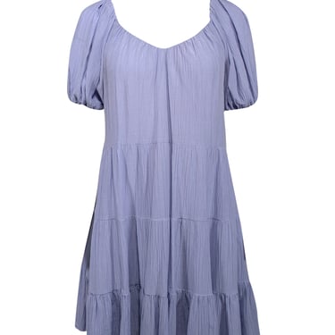 Rebecca Taylor - Periwinkle Textured Tiered Mini Dress Sz S