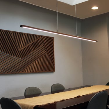 Ultra Slim Linear Suspension LED Pendant | Custom Minimalist Light Fixture 