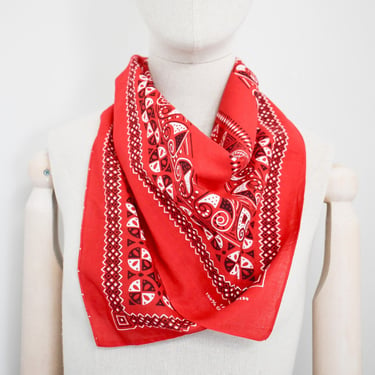 1950s Schneierson Red Cotton Bandana 