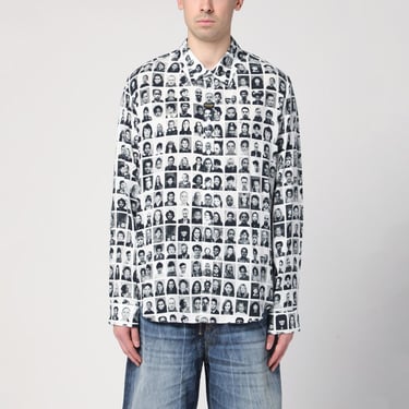 Martine Rose Black And White Shirt With Portraits Men