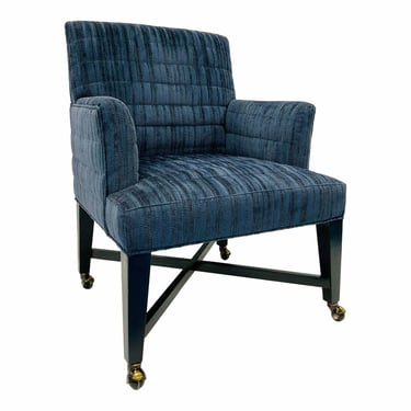 Hickory White Transitional Blue Chenille Lounge Chair 5400-01