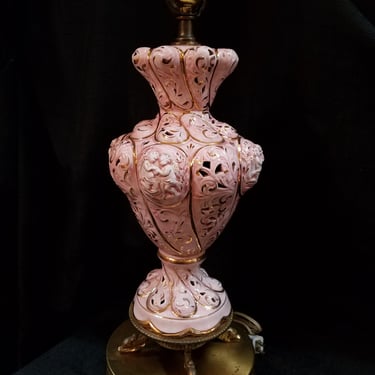 Vintage Porcelain Capodimonte Italian Table Lamp