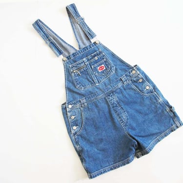 Vintage Denim Overall Shorts S M - Blue Jean Shortalls - Overalls Shorts - 90s y2k Clothing - Denim Overalls - Womens Shortalls 