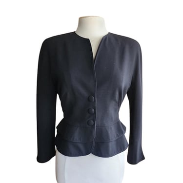 Vintage Armani Black Label Blazer Nipped Waist Sash Tie Belt Jacket / M 