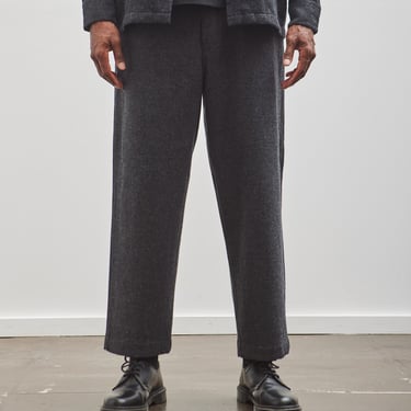 evan kinori 黒 pant 32 single pleat wool Single Pleat Pant - Brushed Wool/Cashmere Flannel, Navy