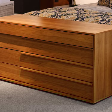 Contemporary Teak 4-Drawer Dresser