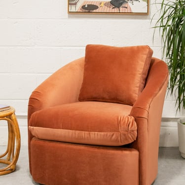 Rust Orange Club Chair
