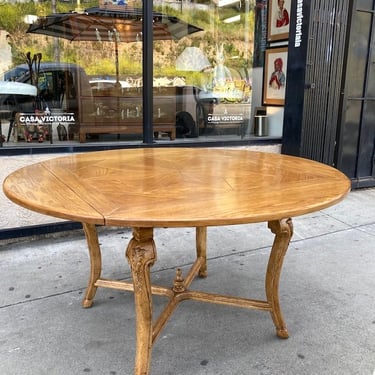 Drop It Like It's Hot | French-country Oak Drop Side Dining Table