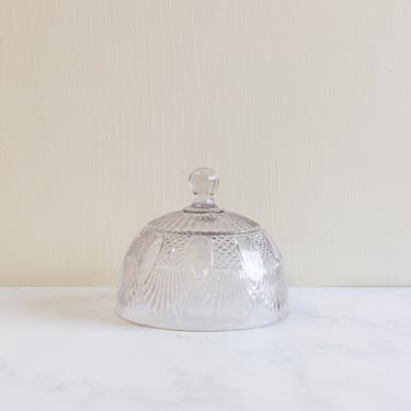 1940s French glass cheese cloche