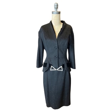 1940s Black Lilli Ann Suit 