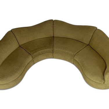 Post Modern Undulating Four Section Curved Semi Circular Sectional Sofa