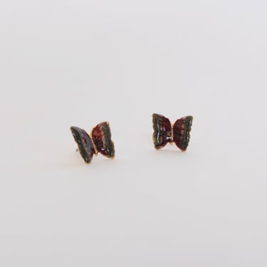 90s Multicolored Butterfly Earrings