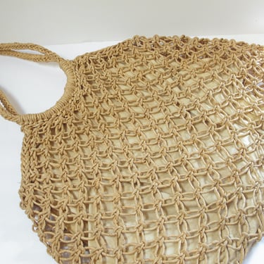 Boho Rattan Shopping Bag Woven Macrame Bag Summer Beach Bag Beach Tote Jute Market Bag with Lining 