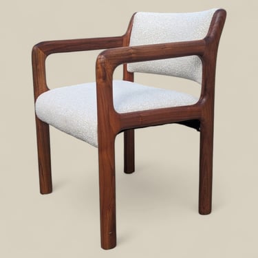 Teak Wood Arm Chair, Mid Century, Vintage Accent Chair, MCM, Danish Modern, Living Room, Office 