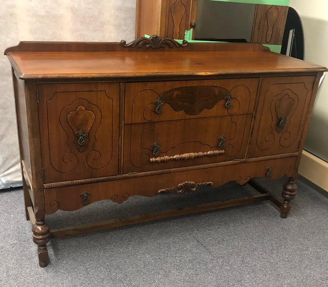 NEW INVENTORY - To be Updated - Krug Bros. Jacobean Antique Sideboard 