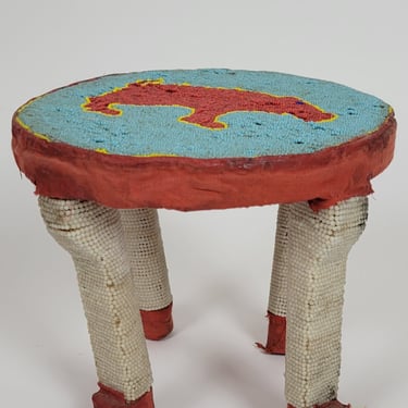 Yoruba Beaded Footstool