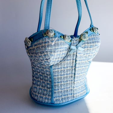 Y2K Baby Blue Bustier Handbag